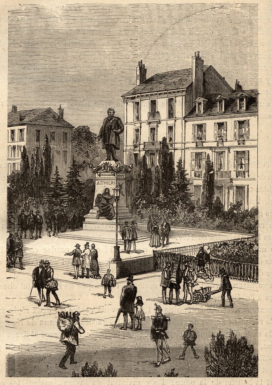 Place Thiers – centrum města Nancy, v departementu Meurthe-et-Moselle, v regionu Lorraine – rytina „“ PATRIE““ – POPIS PECTUREQUIREQUE DE LA FRANCE CS 6 VOLUES LUCIEN HUARD od French School