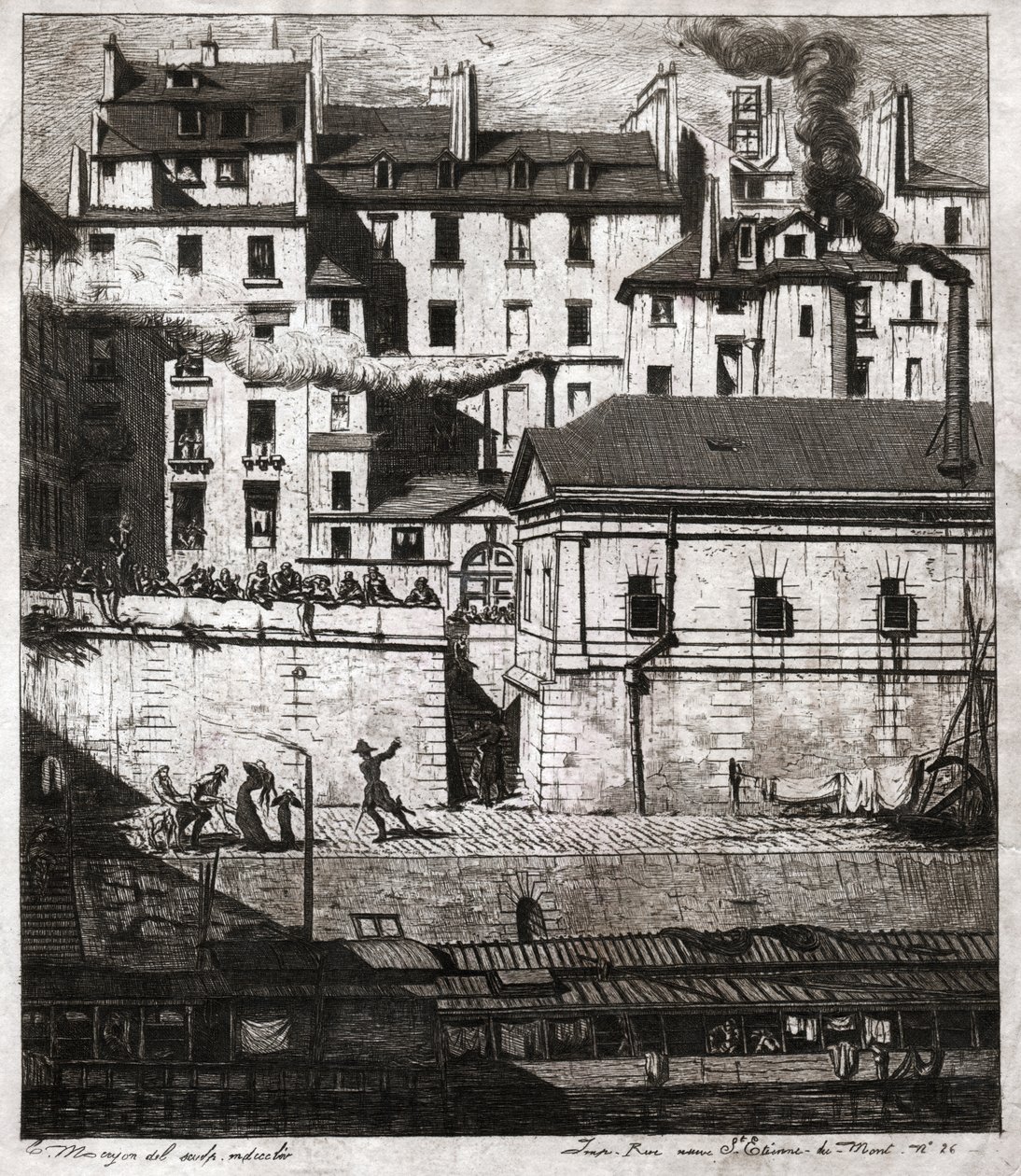 Policie v Paříži. (rytina, cca 1860) od French School