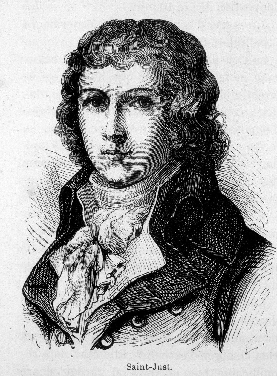 Portrét Saint Just (Saint-Just od French School