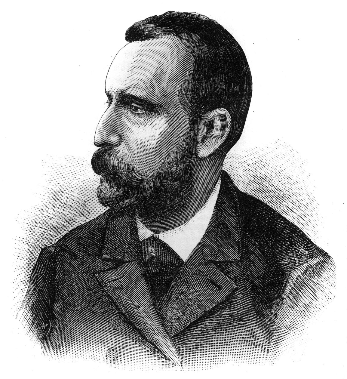 Portrét doktora Jaime Ferran y Clua (1852-1919), španělského bakteriologa, objevitele vakcíny proti choleře. Rytina v ""The Illustrious World"" od French School