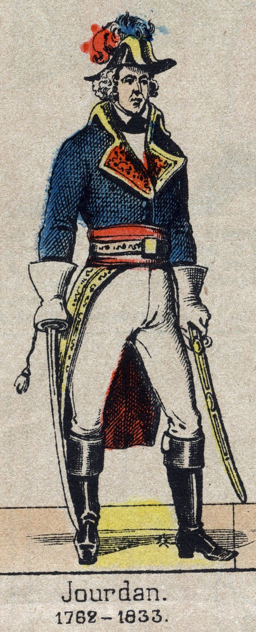 Portrét en pied de Jean Baptiste, Comte Jourdan, marechal de France (1762-1833) Obrázek Epinalu z konce 19. století. od French School