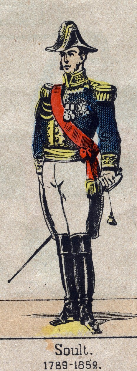 Portrét en pied de Nicolas Soult (1769-1851) marechal de France, vévoda z Dalmácie. Obrázek Epinal z konce 19. století. od French School