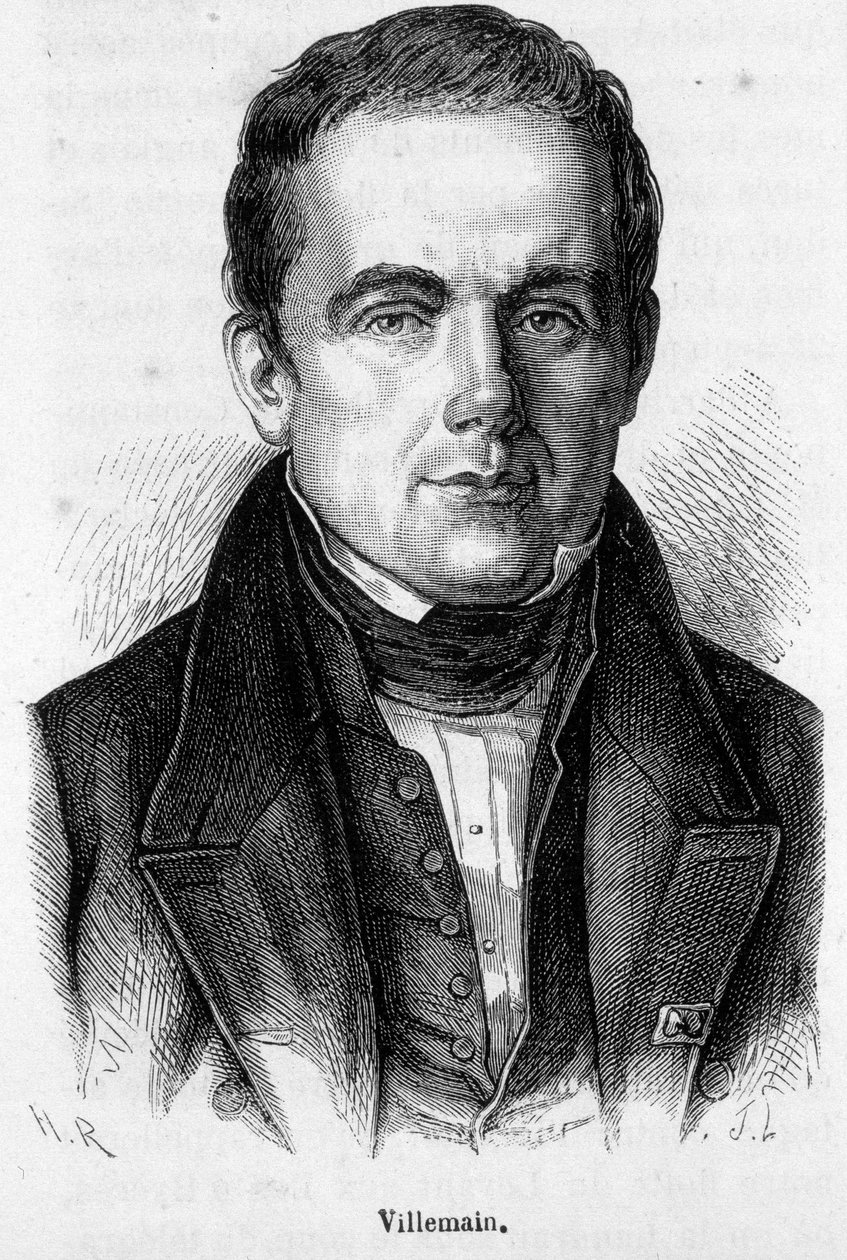 Portrét Abel Francois Villemain, francouzský profesor a politik (1790 - 1867) od French School