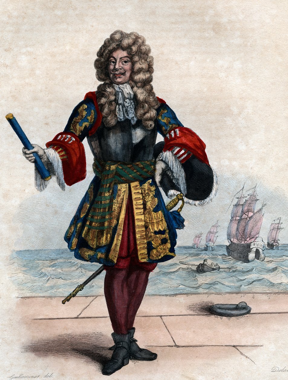 Portrét Abrahama Duquesna (1610-1688), francouzského markýze a námořního důstojníka. od French School