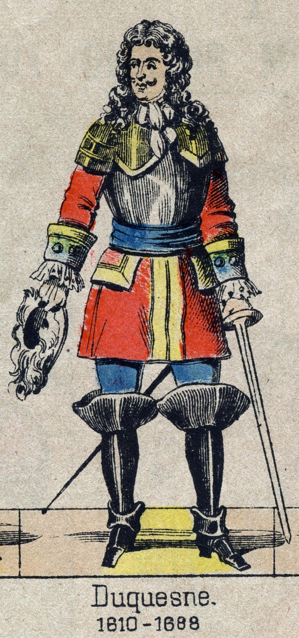 Portrét Abrahama, markýze Duquesne (1610 - 1688), French Marin. Obrázek Epinal z konce 19. století. od French School