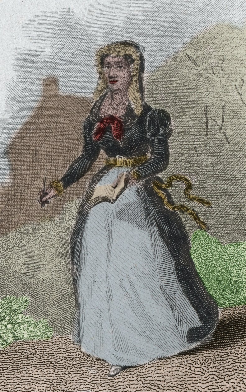 Portrét Adelaide-Gillette (Adelaide Gillette) Dufrenoy (1765-1825) francouzská básnířka. Rytina z roku 1876. od French School