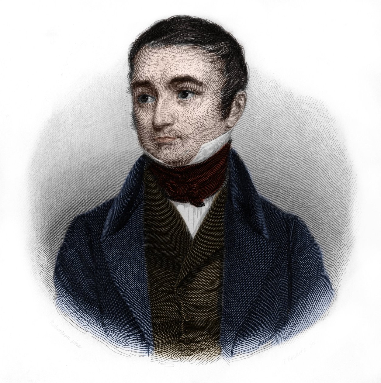 Portrét Adolphe Thiers (1797-1877), francouzský politik a historik. v „Knize řečníků“ od Louise de Cormenin Timona. 1842. Soukromá sbírka. od French School