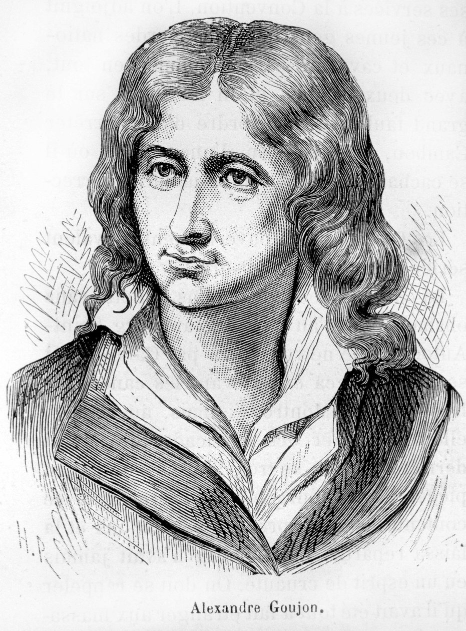 Portrét Alexandra Goujona (1766-1795), aktéra francouzské revoluce - v „“L’Histoire de France““ od Henriho Martina od French School