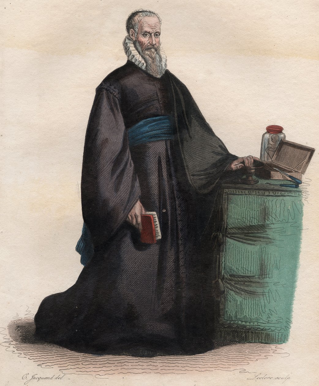 Portrét Ambroise Pare (1509-1590), francouzský chirurg. od French School