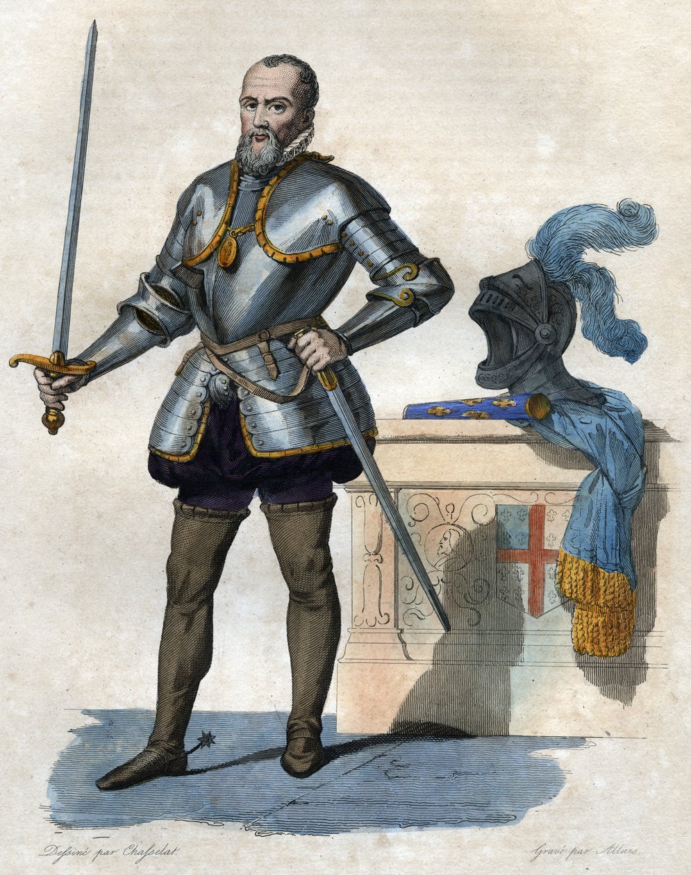 Portrét Anny de Montmorency, vévody de Montmorency (1492-1567), francouzského vojáka, státníka a diplomata. od French School