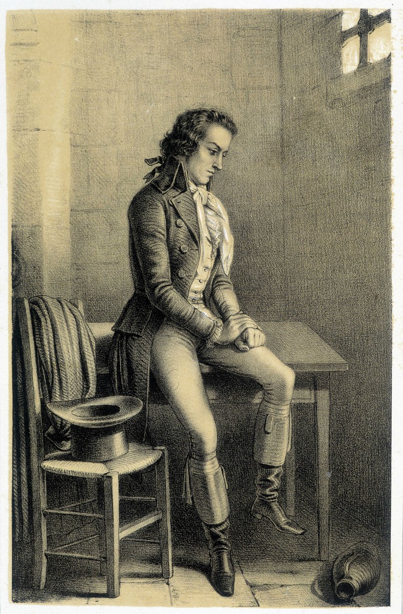 Portrét Antoina Barnavea (1761-1793), vězněného francouzského revolucionáře. - v „Historické galerii francouzské revoluce““ od Alberta Maurina, ed. Paříž 1843 od French School