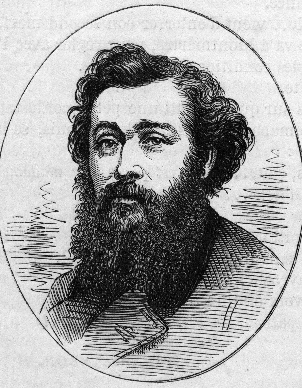 Portrét Antoina Vollona (1833-1900), francouzského malíře. Rytina v „“ Le Monde Illustré““ č. 890 ze dne 2. května 1874. od French School