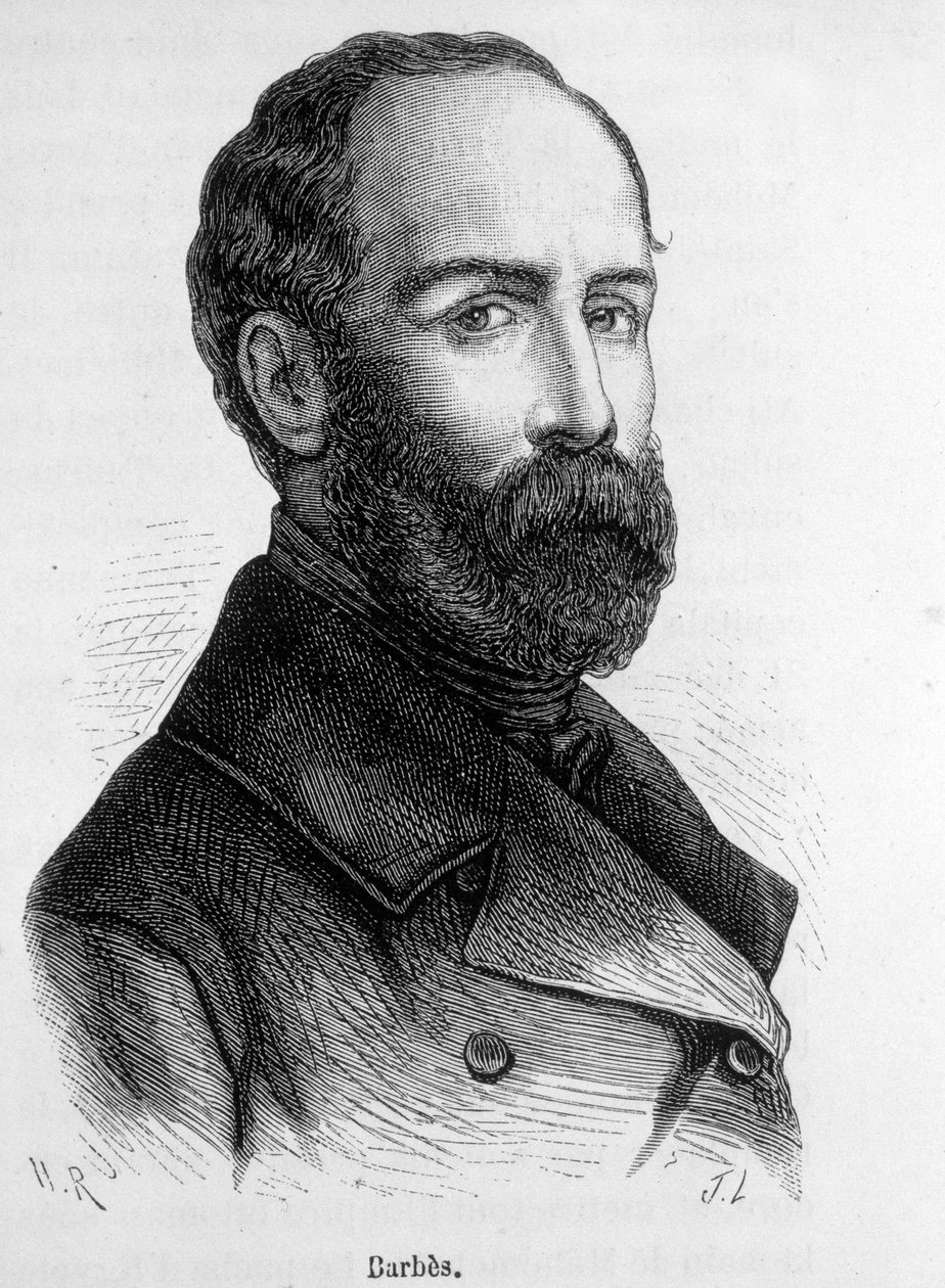 Portrét Armanda Barbese, francouzského revolucionáře (1809-1870). od French School