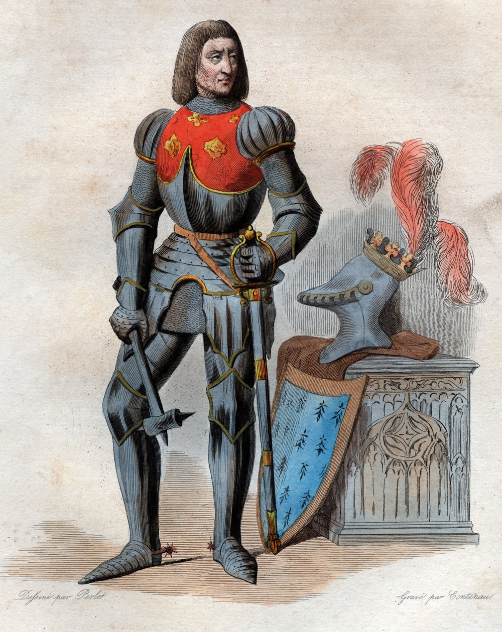 Portrét Artura III vévody z Bretaně, (1393-1458), lorda z Parthenay, hraběte (hraběte) z Richmondu, vévody z Bretaně, hraběte z Montfortu a francouzského konstábla. od French School