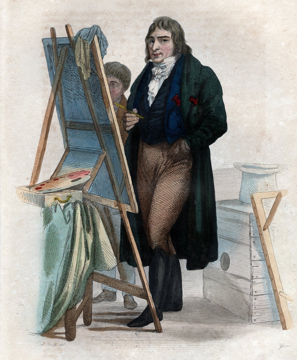 Portrét barona Antoine Jean Gros (1771-1835), francouzského malíře. od French School
