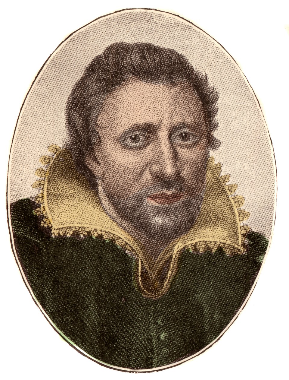 Portrét Bena Jonsona (1572-1637), anglického spisovatele a dramatika od French School