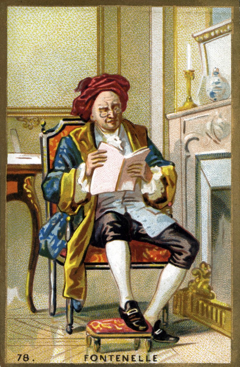 Portrét Bernarda Le Bouyera (Le Bovier) od Fontenelle (1657-1757). Chromolitografie konce 19. století. od French School