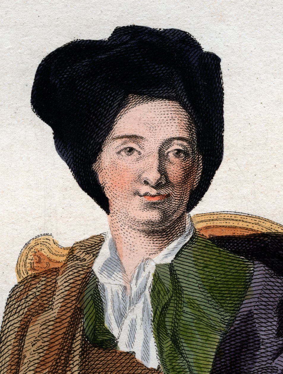 Portrét Bernarda Le Bouyera (Le Bovier) de Fontenelle (1657-1757), francouzského spisovatele. od French School
