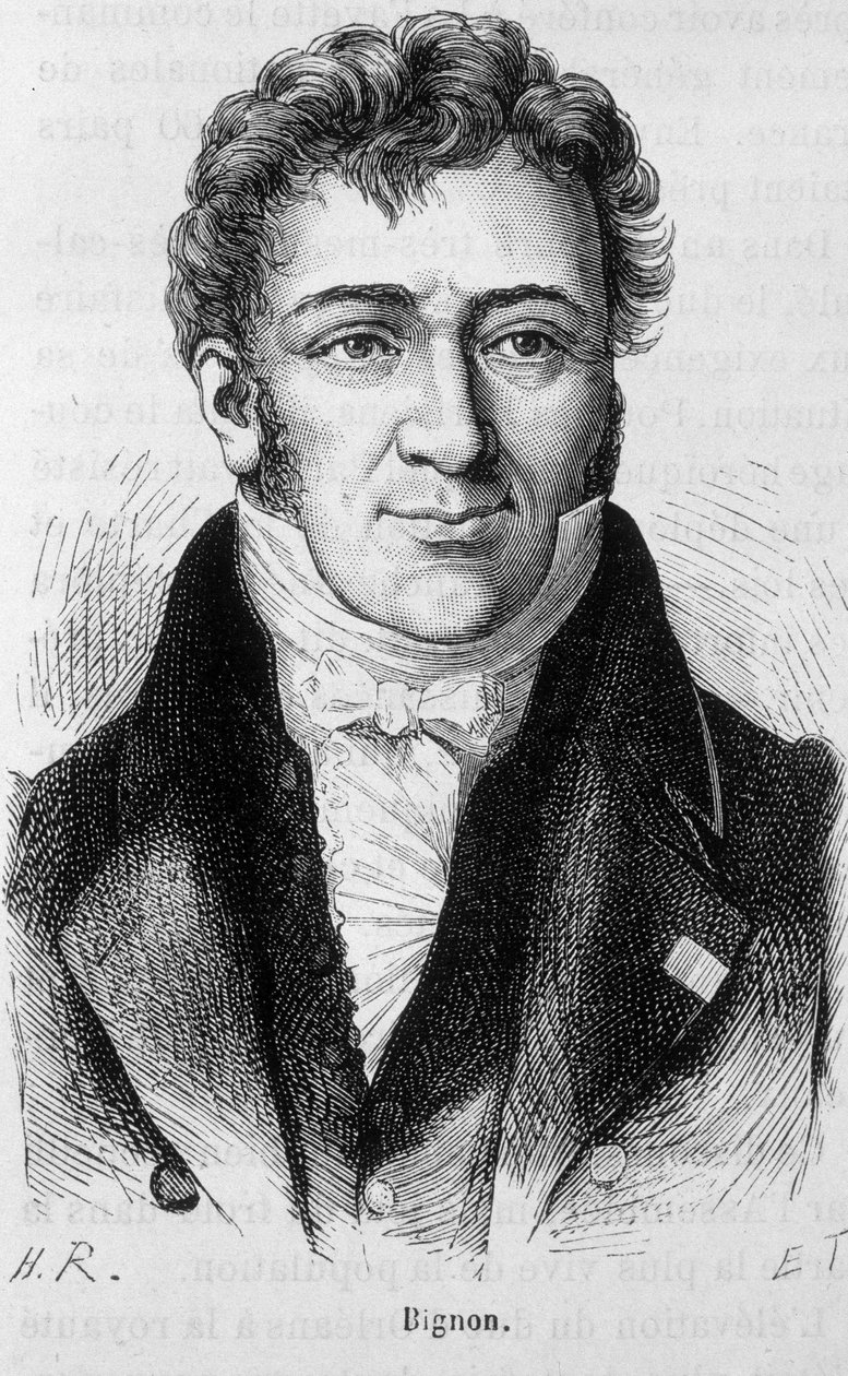 Portrét Bignona - v „Dějinách Francie“ od Henriho Martina od French School