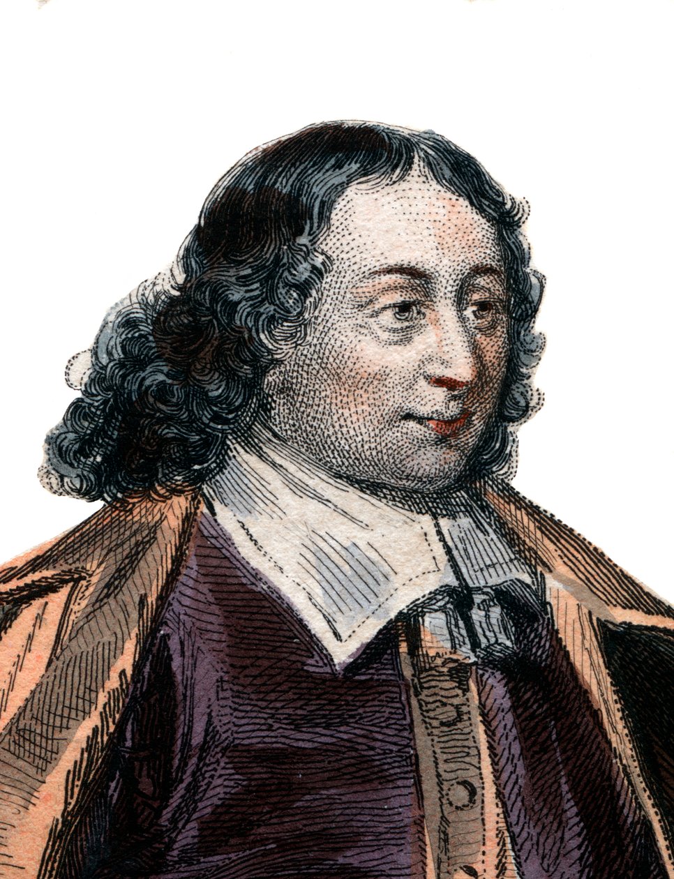 Portrét Blaise Pascala (1623-1662), francouzského matematika a spisovatele. od French School