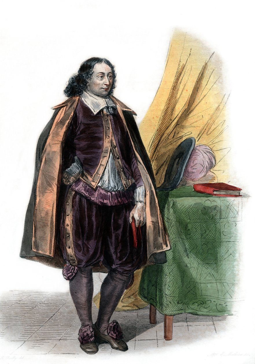Portrét Blaise Pascala (1623-1662), francouzského matematika a spisovatele. od French School