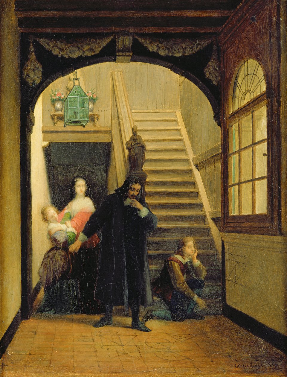 Portrét Blaise Pascala (1623-62) od French School