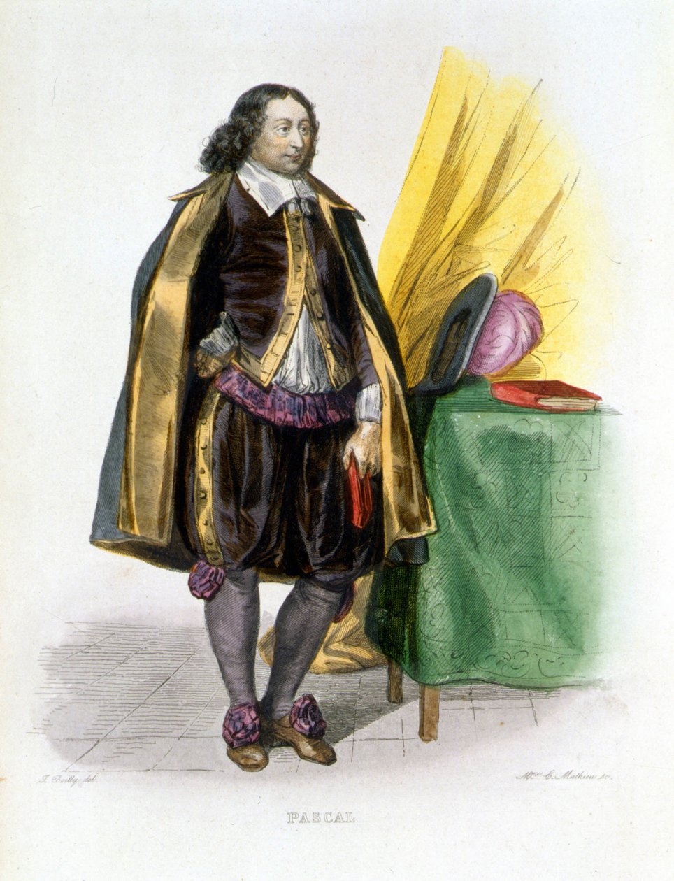 Portrét Blaise Pascala - v „“The French Plutarch””, od Mennecheta od French School