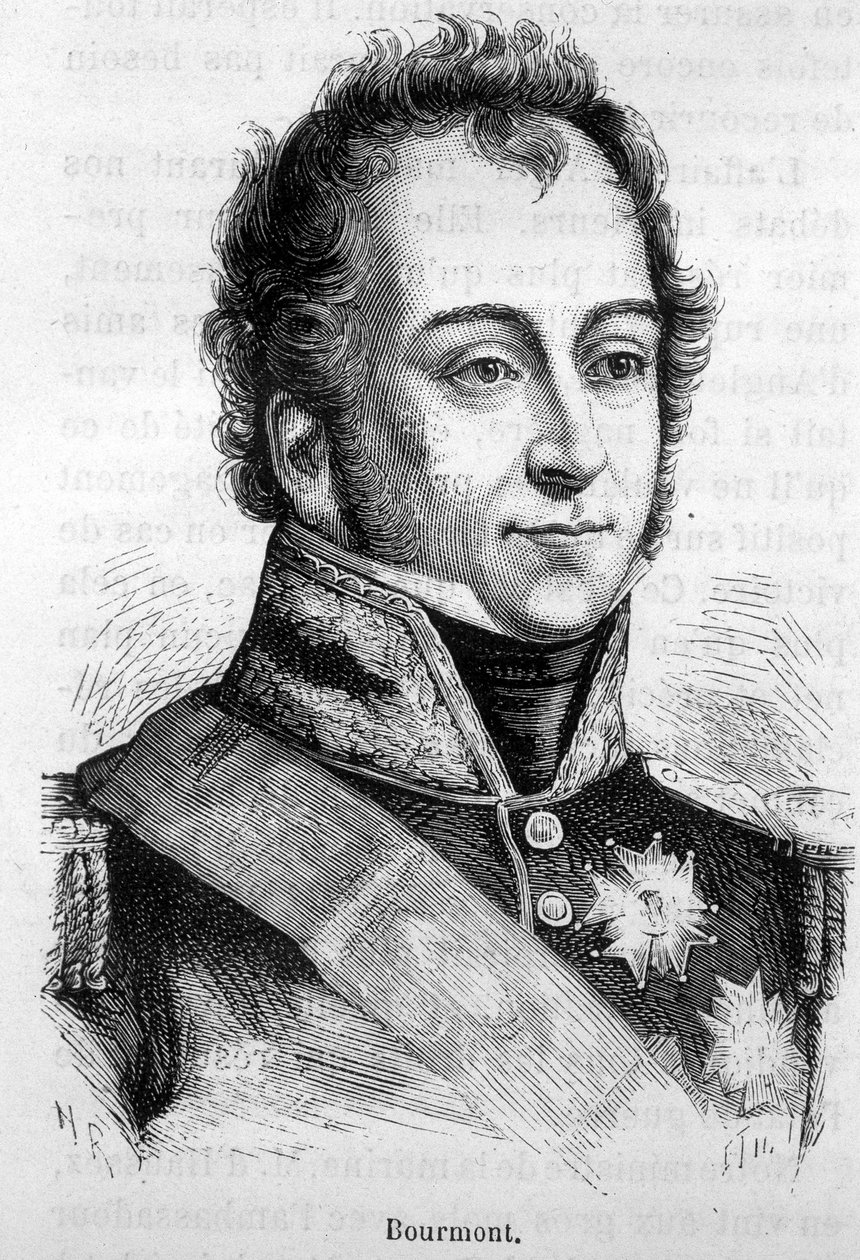 Portrét Bourmonta, hraběte z Ghaisnes, maršála Francie (1773-1846) - v "" L