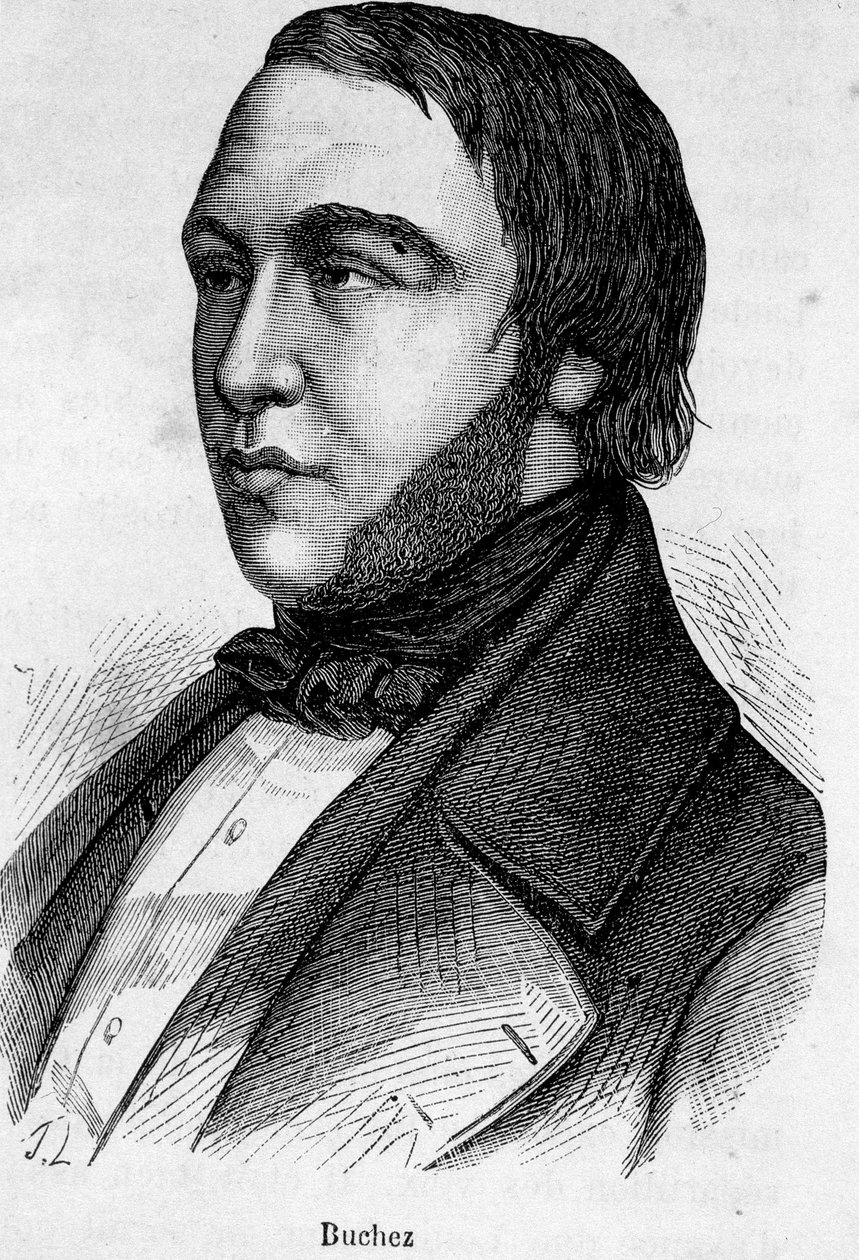 Portrét Buchez, francouzský filozof a politik (1796 - 1865) od French School