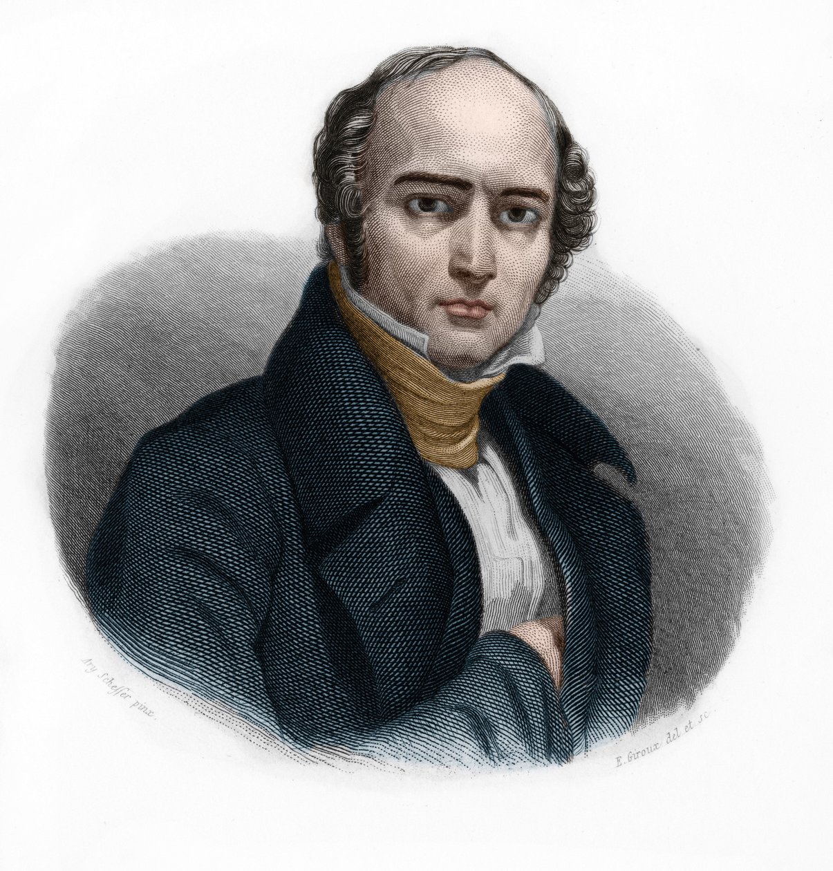 Portrét Camille Hyacinthe Odilon Barrot (1791-1873), francouzský politik. v „“ LIBRE DES SPEAKERS““ od Louise de Cormenina Timona. 1842. Soukromá sbírka. od French School