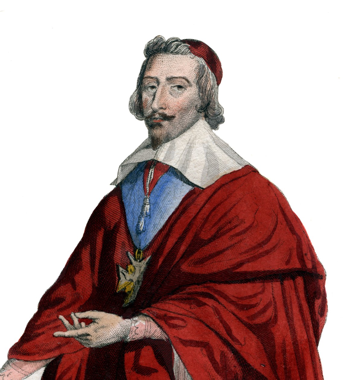 Portrét kardinála Richelieu (Armand Jean du Plessis) (1585-1642), francouzského duchovního, šlechtice a státníka. od French School