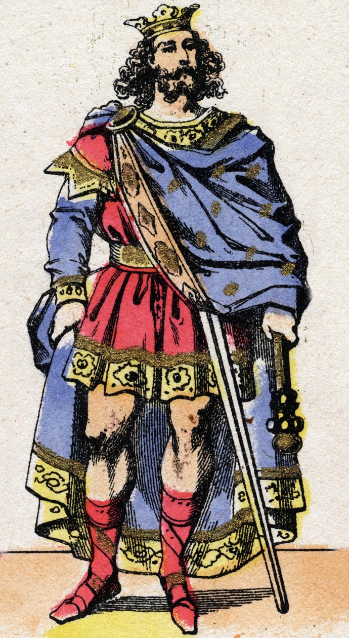 Portrét Cariberta, krále Franků (561-567). od French School