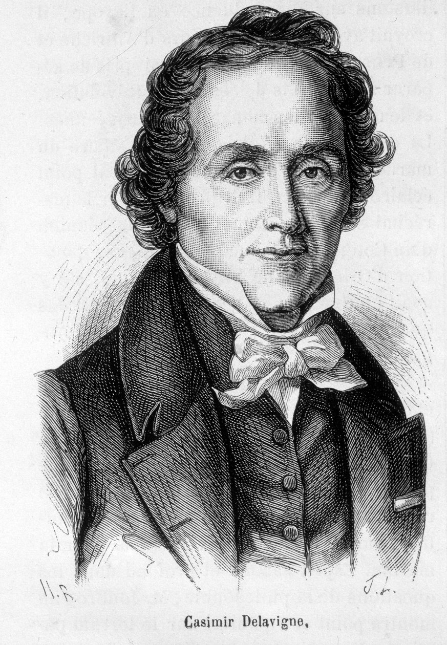 Portrét Casimira Delavigne, francouzský básník a dramatik (1793-1843). od French School