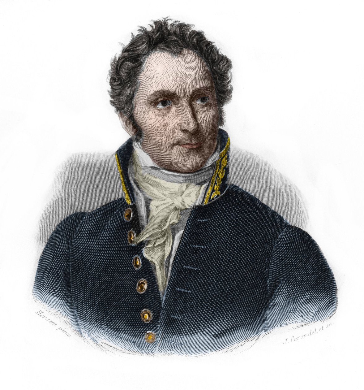 Portrét Casimir Perier (1777-1832), francouzský státník. v „“ LIBRE DES PERÉNERS““ od Louise de Cormenin Timona. 1842. Soukromá sbírka. od French School