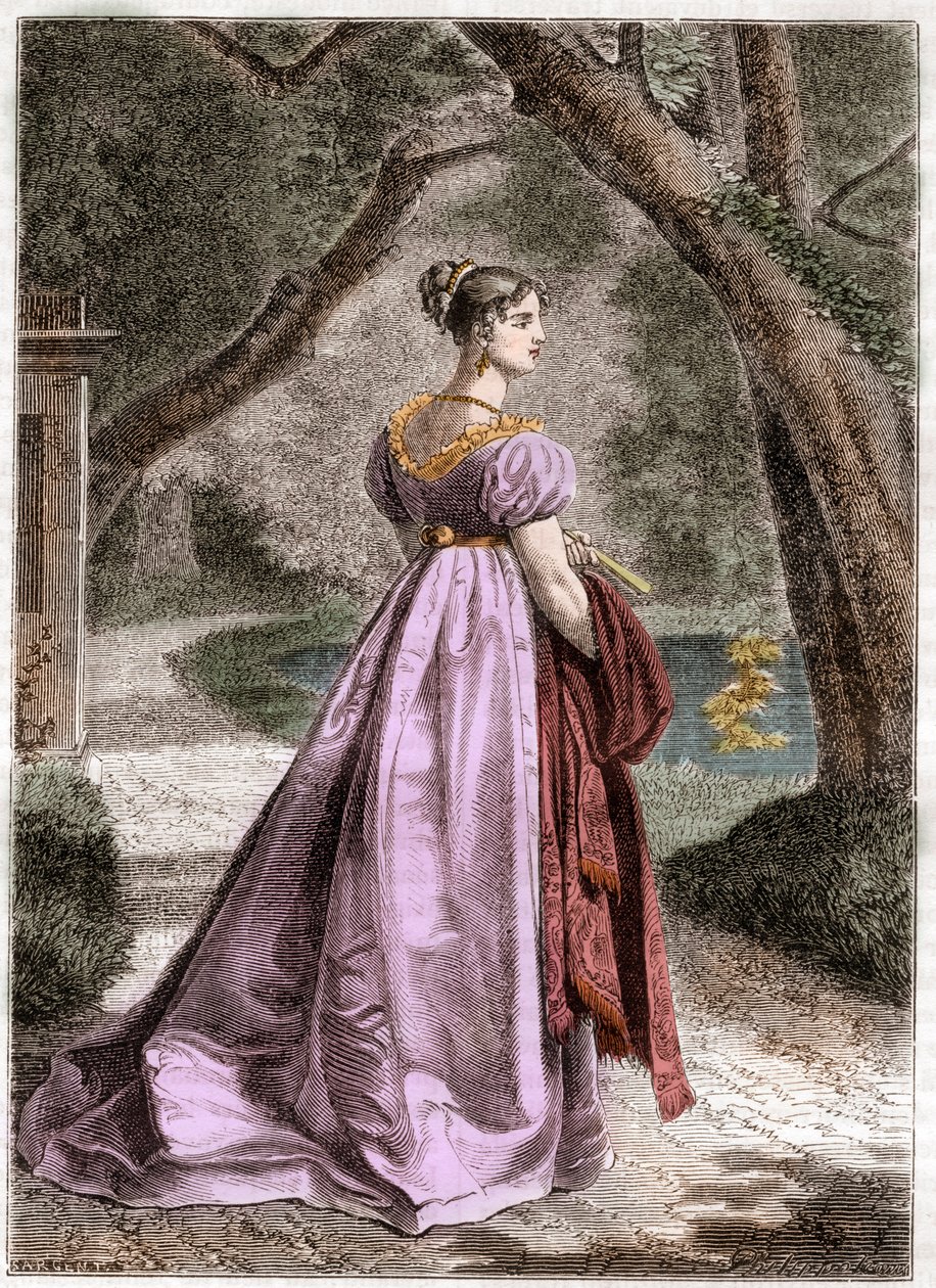Portrét Kateřiny Württemberské 1783 1835 Vestfálská královna - Portrét Kateřiny Württemberské, manželky Jeroma Bonaparta, královny Wesfálska (1783-1835) - v "Histoire de l