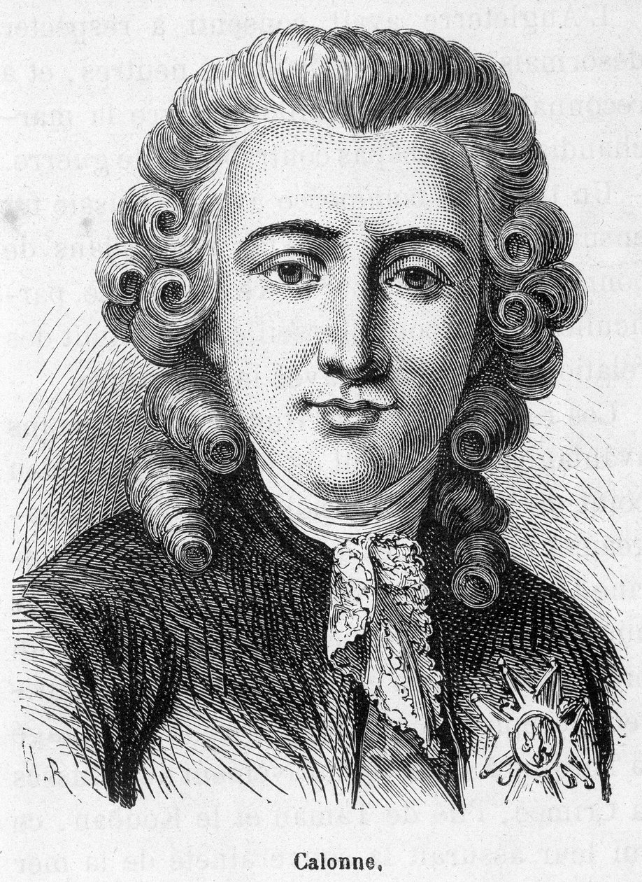Portrét Charlese Alexandre de Calonne (1734-1802) - v "Histoire de France" od Henriho Martina od French School