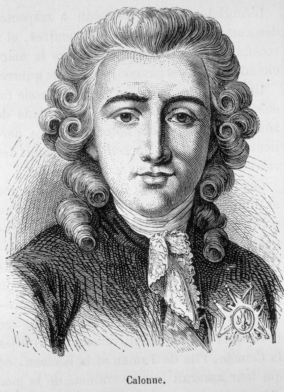 Portrét Charlese Alexandra de Calonne, francouzského politika (1734-1802) - v „“L’Histoire de France““ od Henriho Martina od French School