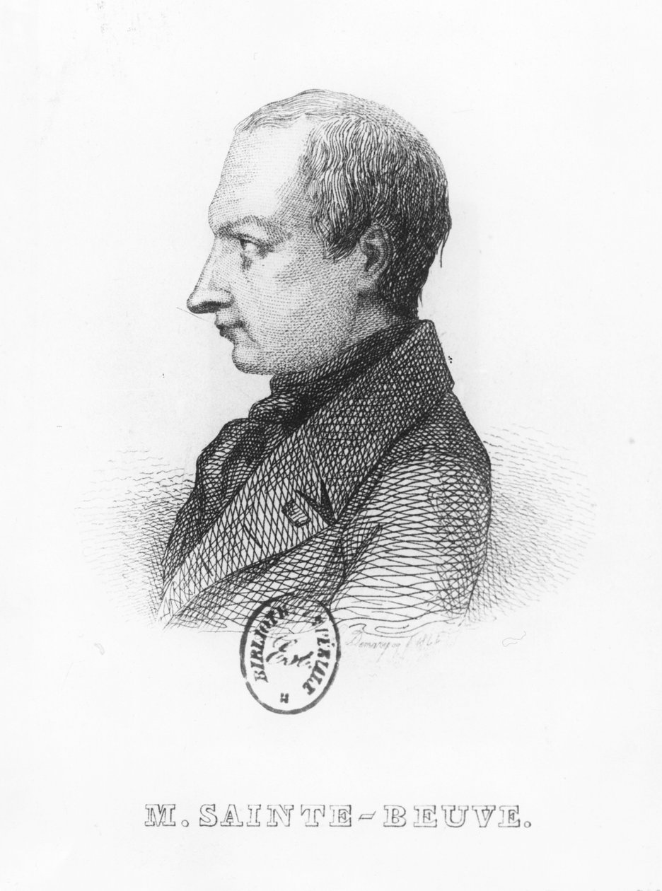 Portrét Charlese Augustina Saint-Beuve od French School