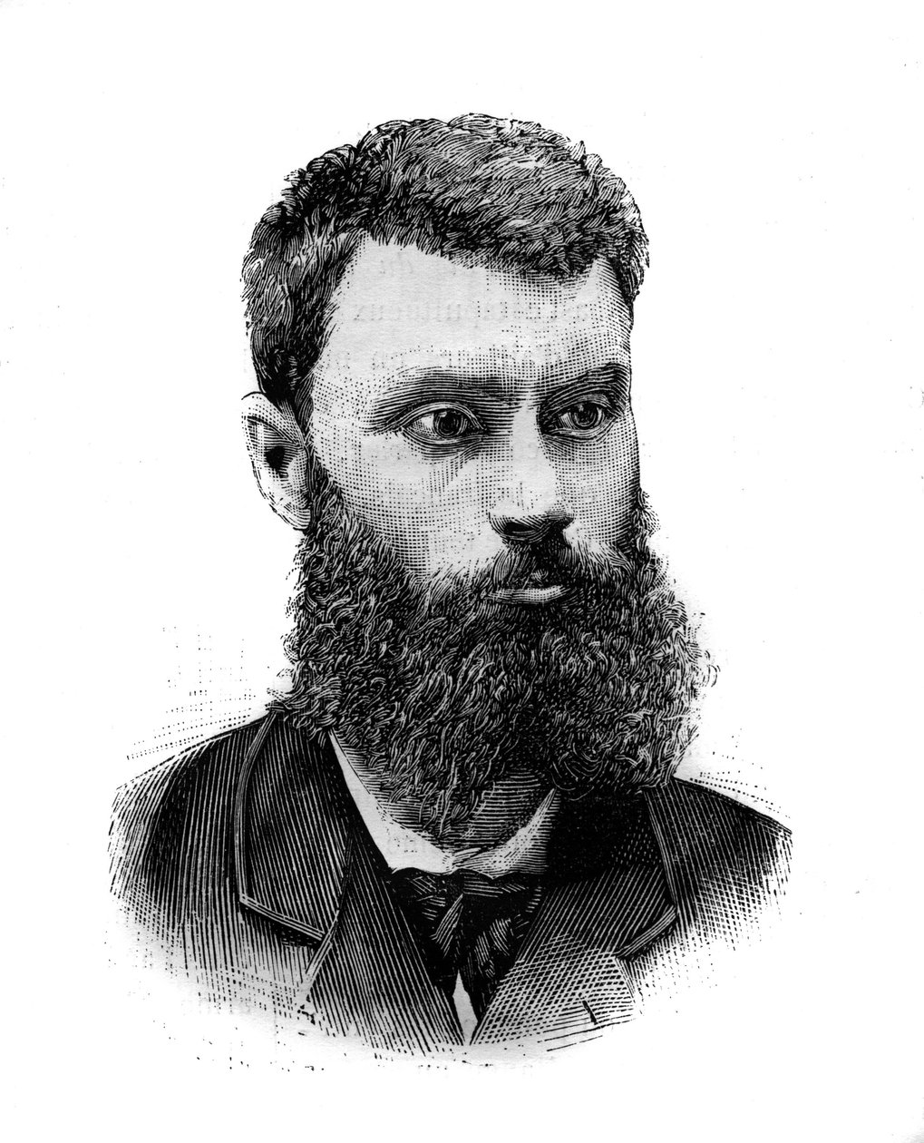 Portrét Charlese Camille Pelletana (1846-1915), francouzského politika, novináře a spisovatele. Gravírování v „“The Illustrated World“, 2. ledna od French School
