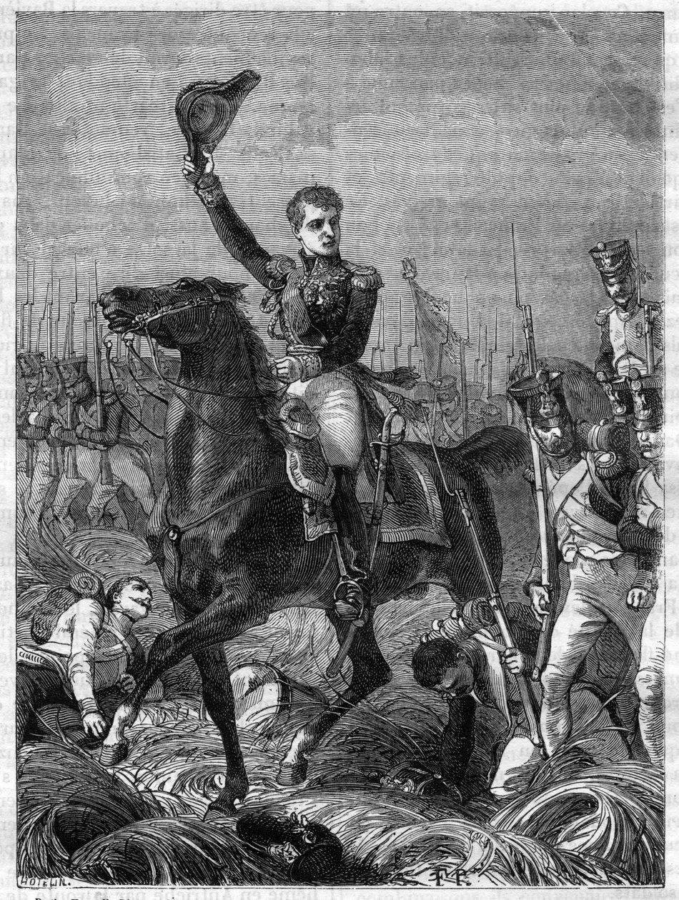 Portrét Charlese Etienna Gudina de la Sablonniere (1768 -1812) francouzský generál - v „Dějinách impéria po historii konzulátu“ od Adolphe Thierse - 1879 - soukromá sbírka od French School