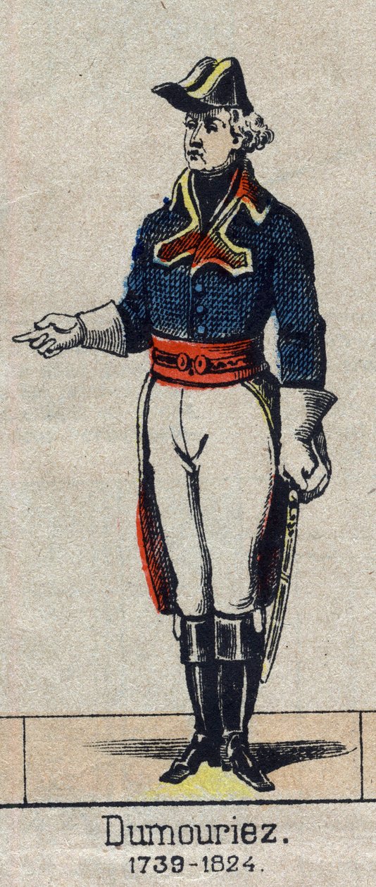 Portrét Charlese Francoise Dumourieze, vrchního generála severní armády v roce 1792 (1739-1823)“. Obraz Epinalu z konce 19. století. od French School