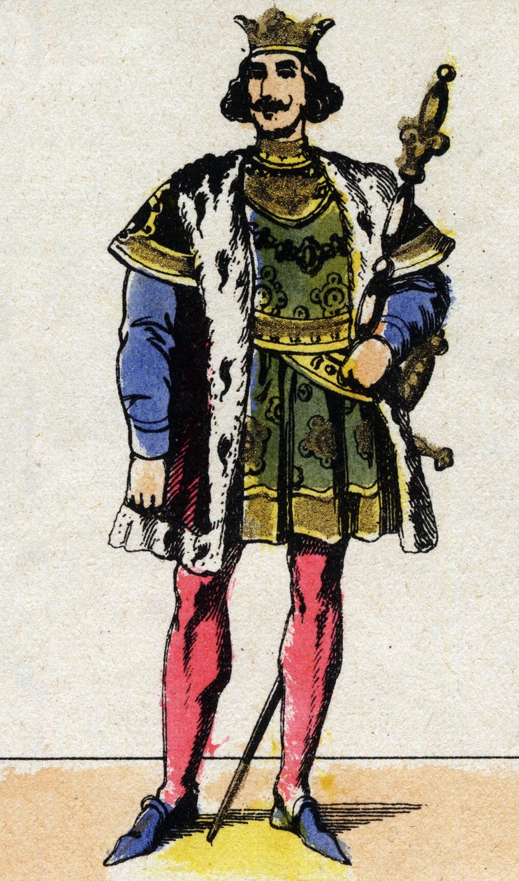 Portrét Karla IV. Bela (1294 - 1328), francouzského krále. od French School