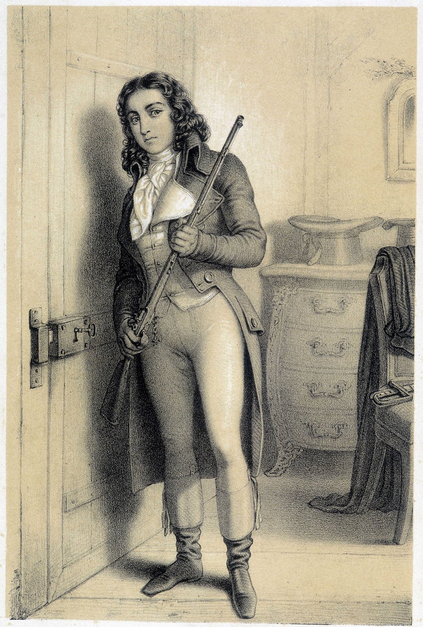 Portrét Charlese Jeana Marie Barbarouxe (1767-1794), francouzského politika. - v „Historické galerii francouzské revoluce““ od Alberta Maurina od French School
