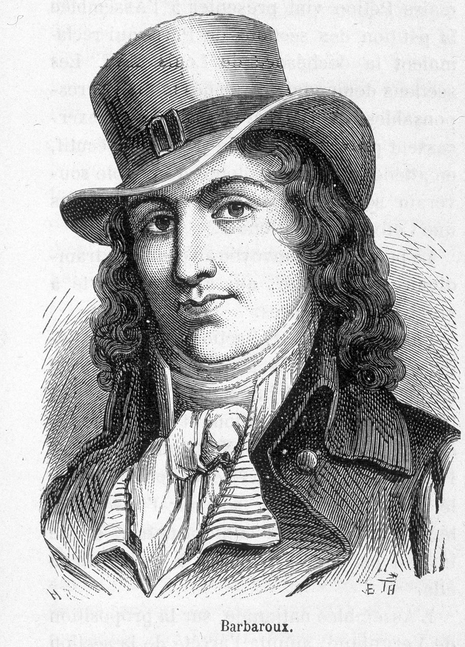 Portrét Charlese Jeana Marie Barbarouxe (1767 - 1794), francouzského politika, který vedl marseillské federace, když byly v roce 1792 dobyty Tuileries. od French School