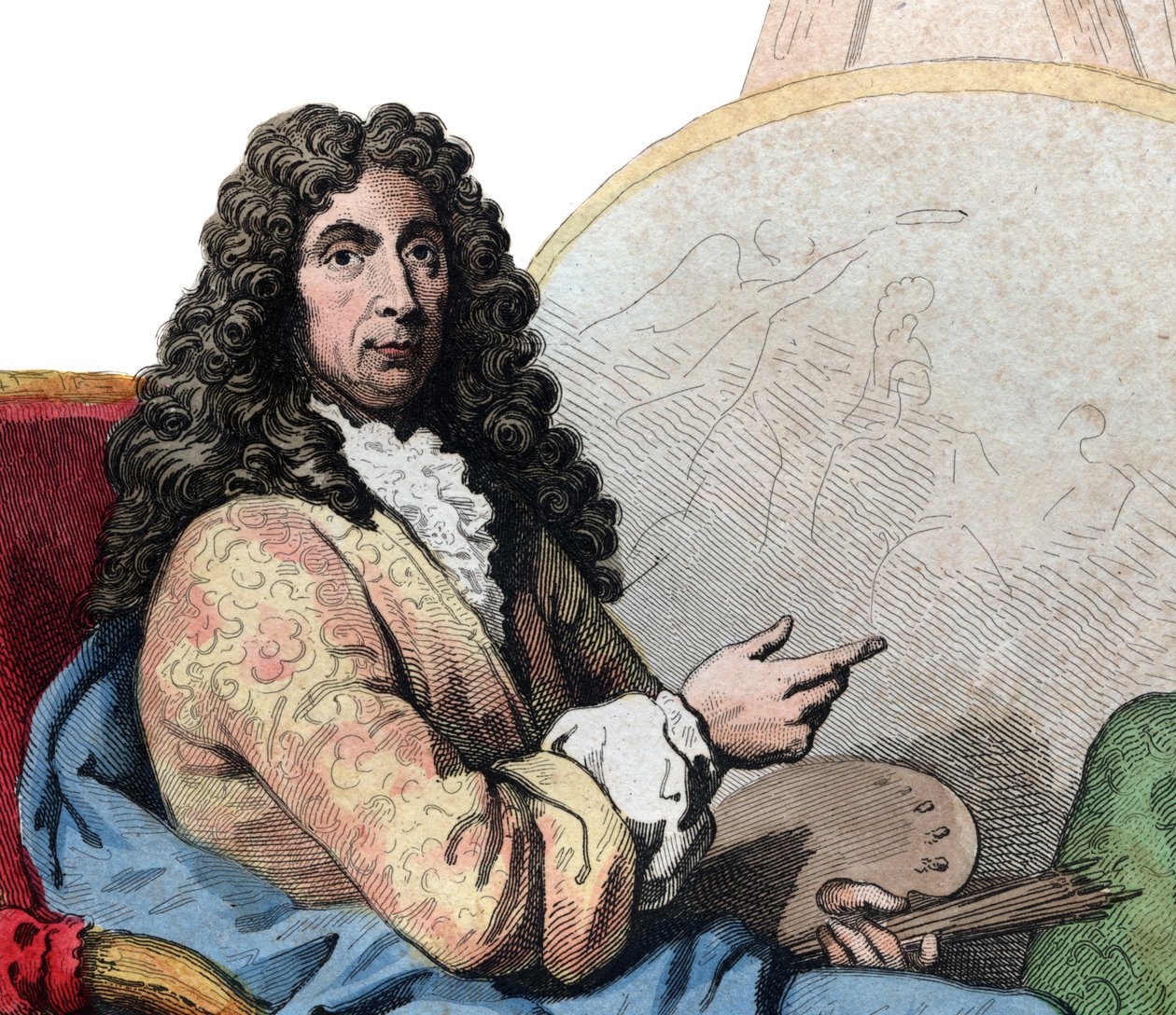Portrét Charlese Lebruna (Le Brun) (1619-1690), francouzského malíře a teoretika umění. od French School