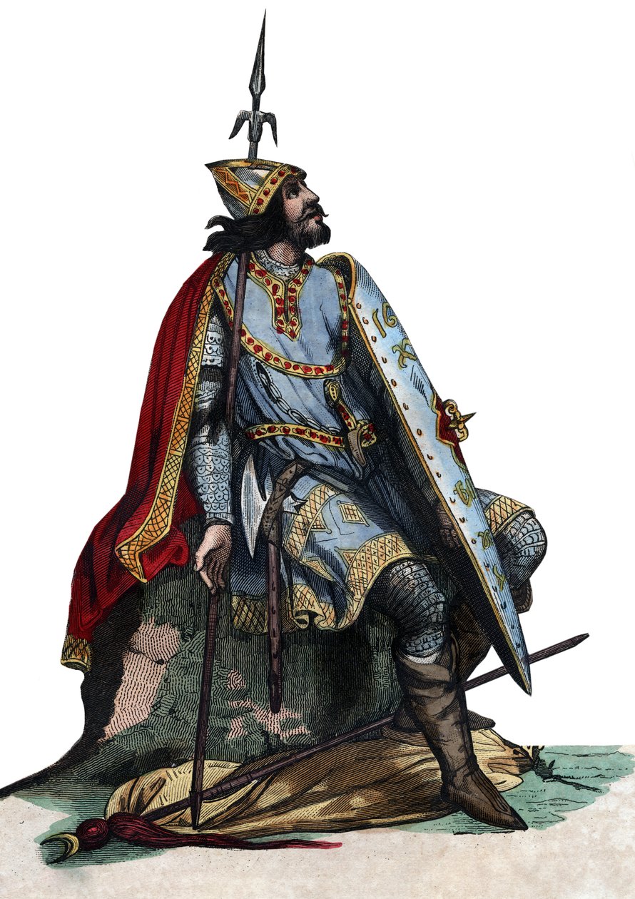 Portrét Charlese Martela (688-741), franského vojevůdce a politického vůdce. od French School