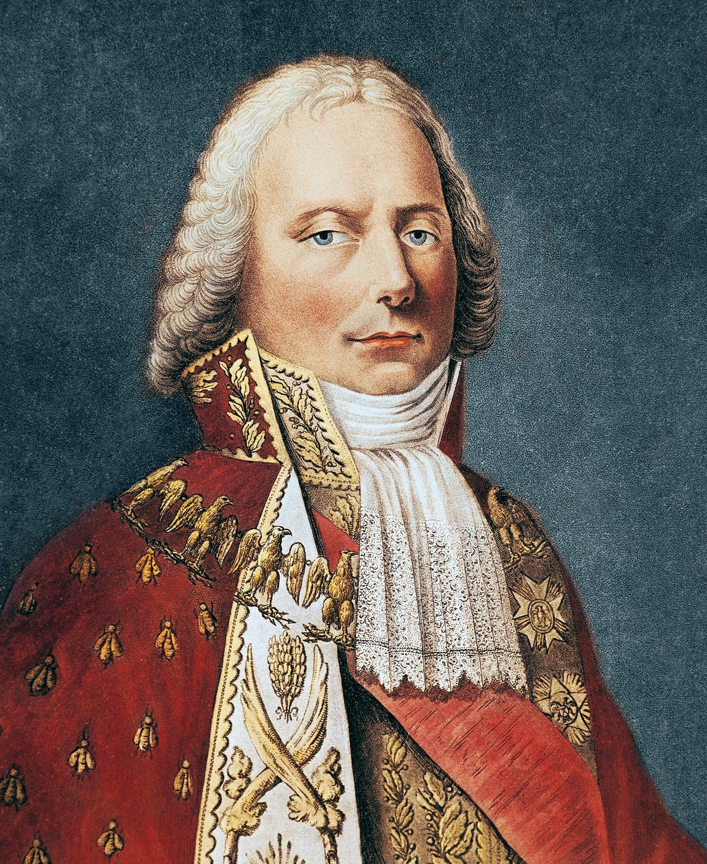 Portrét Charlese Maurice De Talleyranda - Portrét Charlese Maurice de Talleyrand Perigord (1754 - 1838), francouzský politik, rytina - od French School