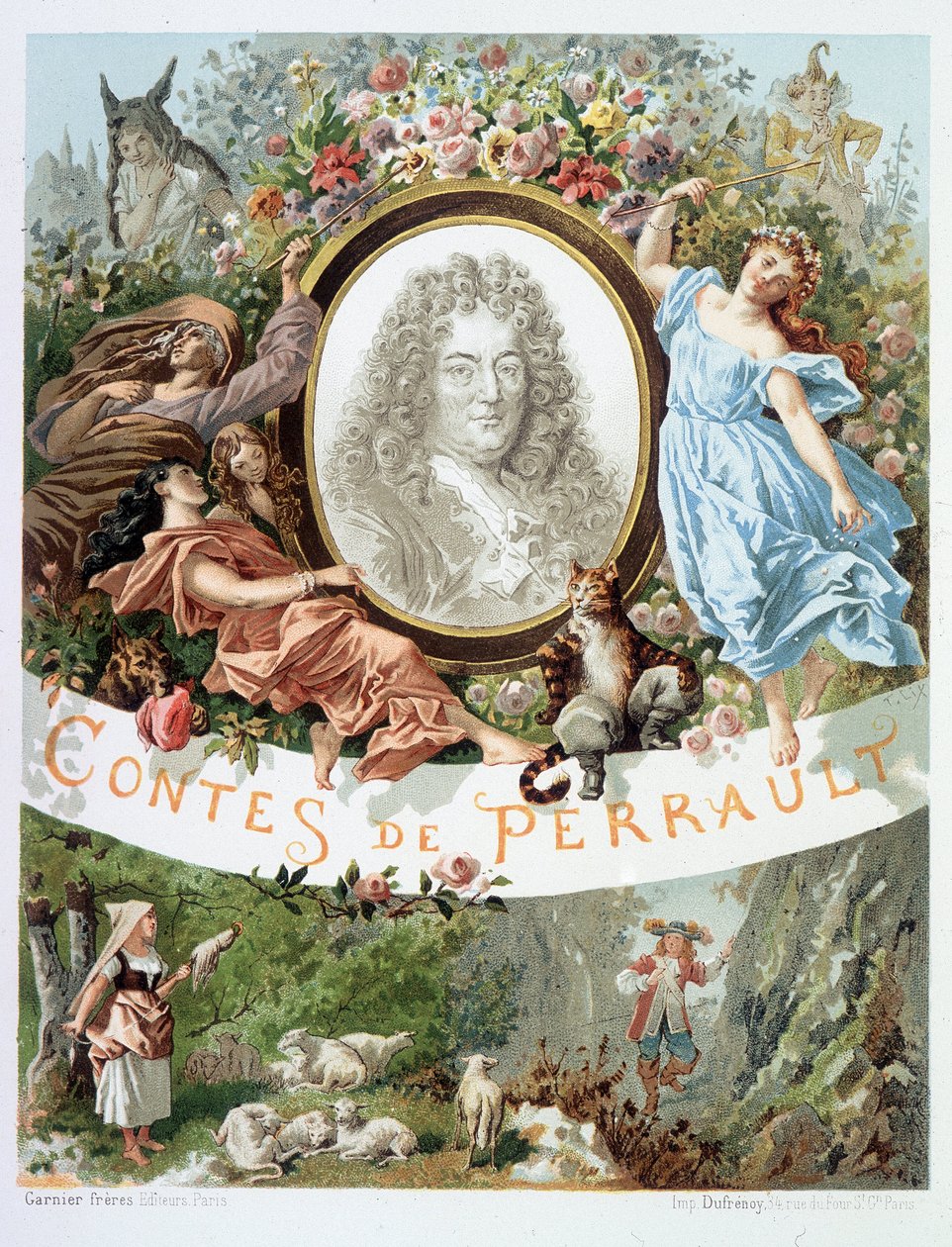 Portrét Charlese Perraulta - Frontispis ""Tales de Perrault"" od French School