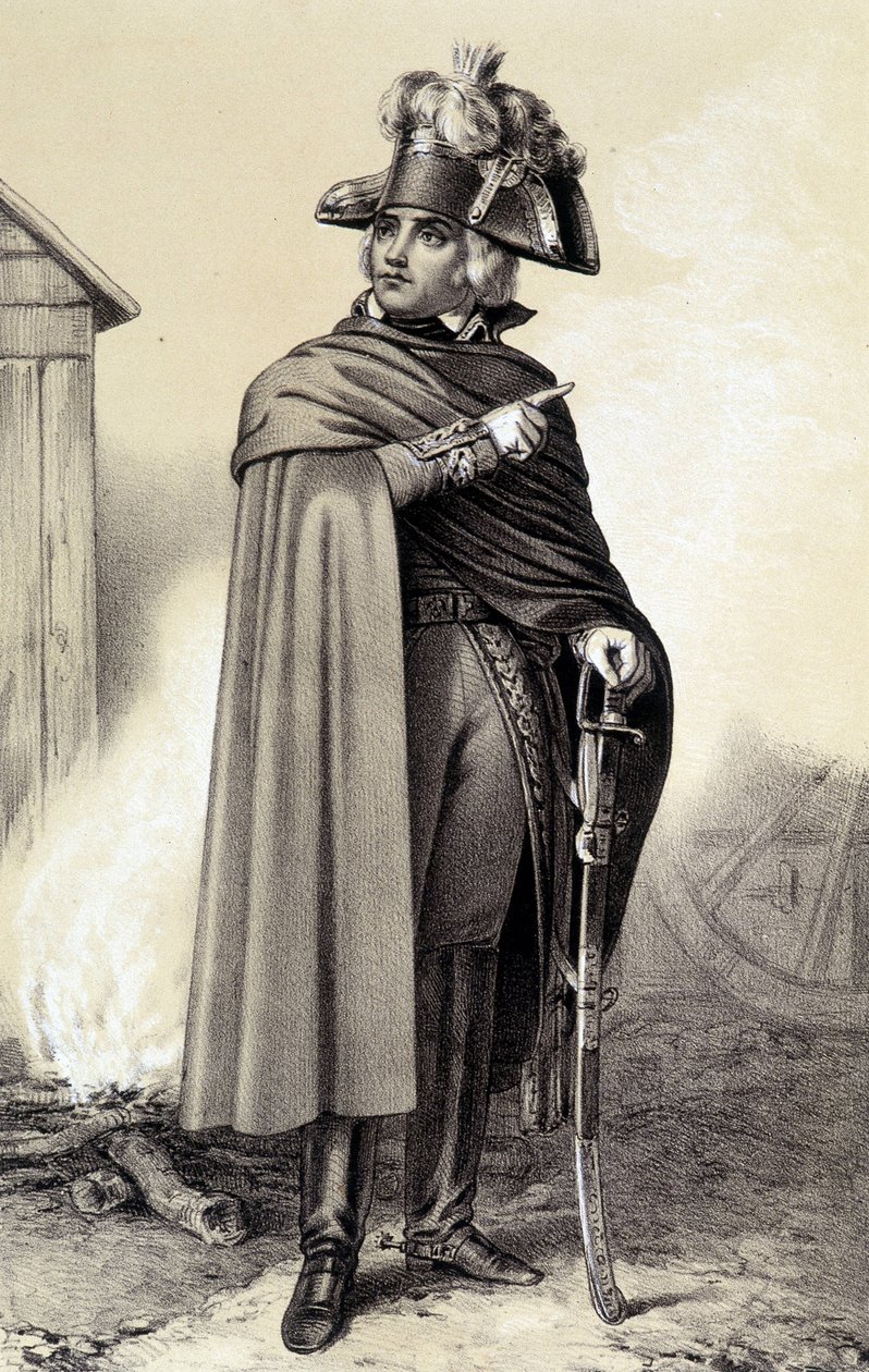 Portrét Charlese Pichegru, francouzského generála (1761-1804). V „Historické galerii francouzské revoluce“ od Alberta Morina od French School