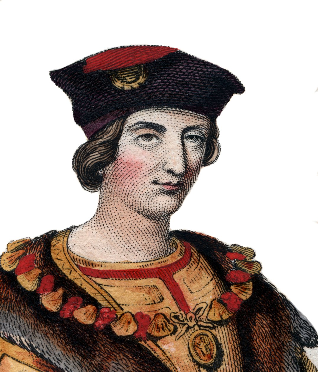Portrét francouzského krále Karla VIII. (1470-1498). od French School